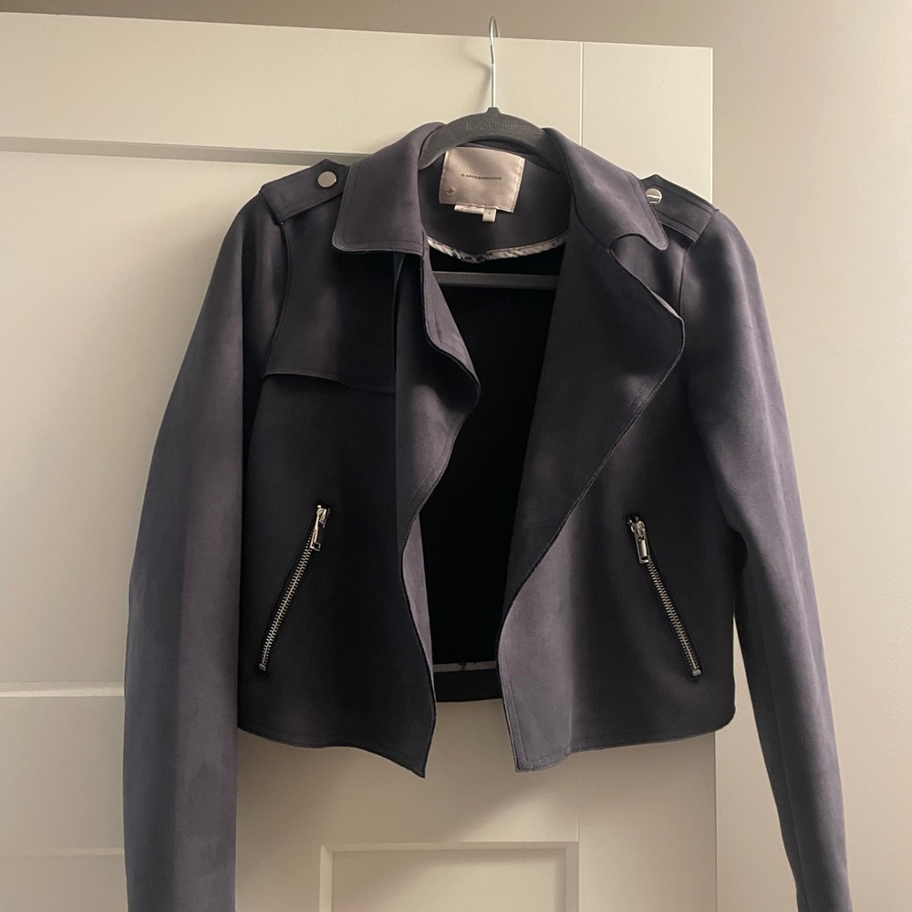 Anthropologie Expressway Faux Suede Moto Jacket